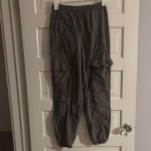 Charlotte Russe Dark Gray Cargo Track Pants